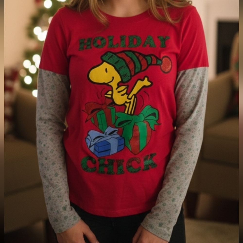 Peanuts Christmas Top, Size L (11-13).